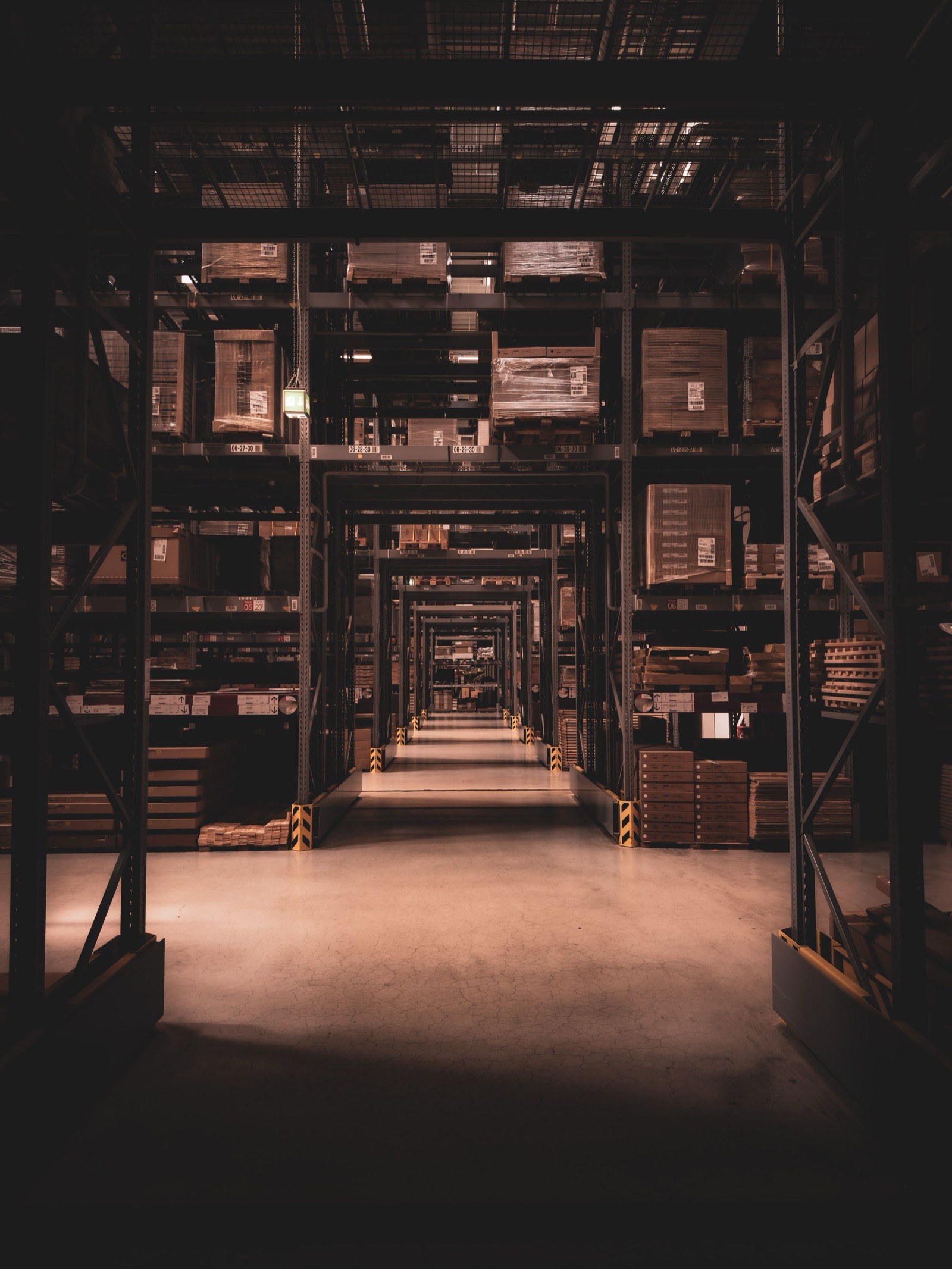 An organized industrial MRO warehouse